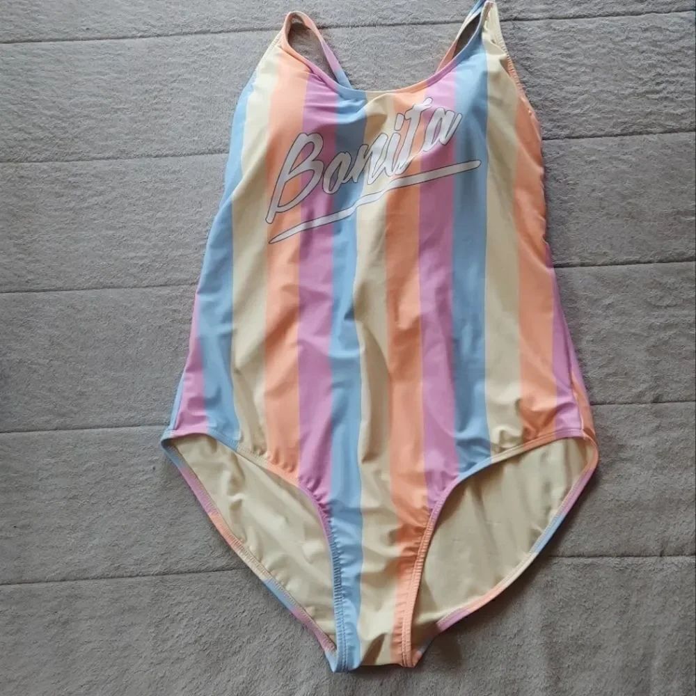 Blu C 'Bonita' Striped One Piece Swimsuit